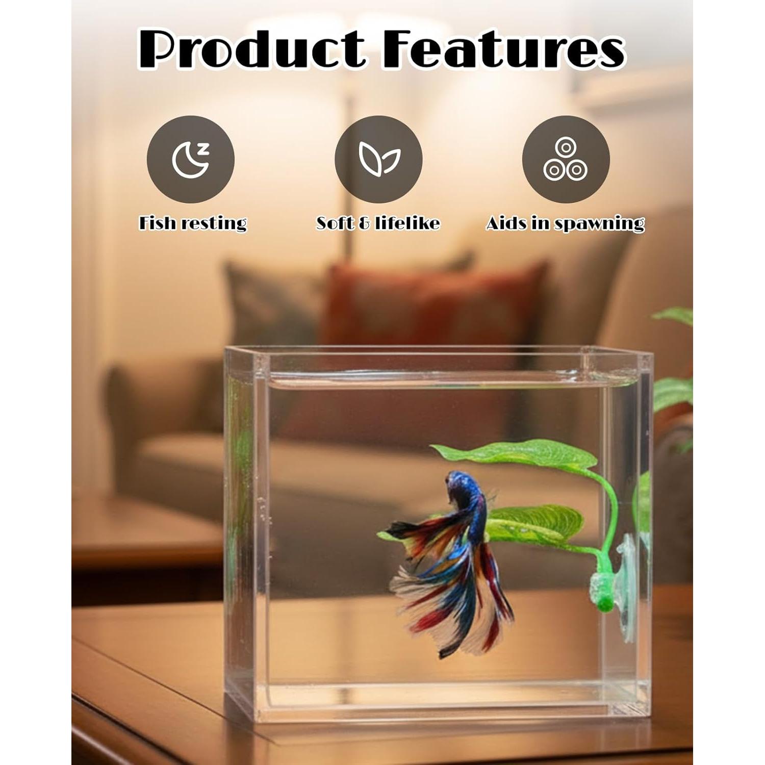 Hamaca de Hoja para Peces Betta Waaqkid 4PCS Accesorios Acuario