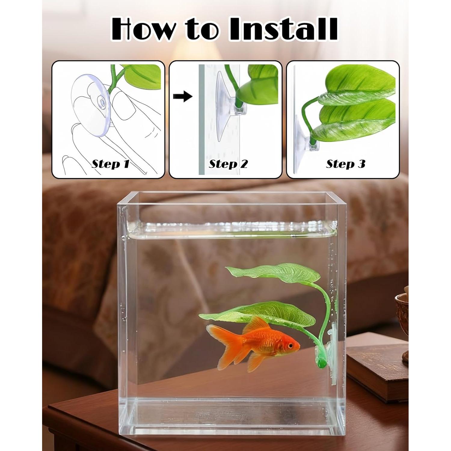 Hamaca de Hoja para Peces Betta Waaqkid 4PCS Accesorios Acuario