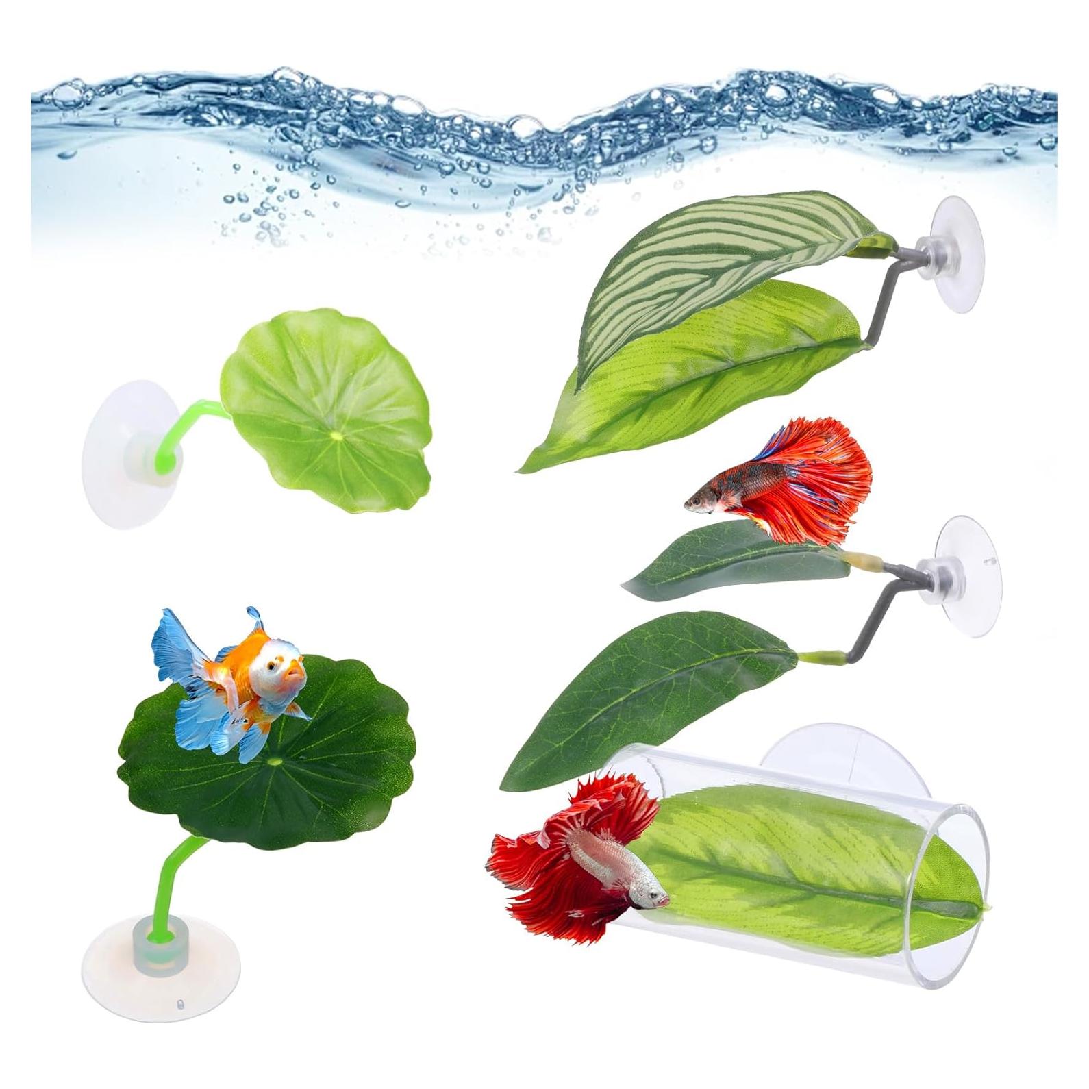 5PCS Hamaca de Hoja para Peces Betta QfwdfcTrenz Verde