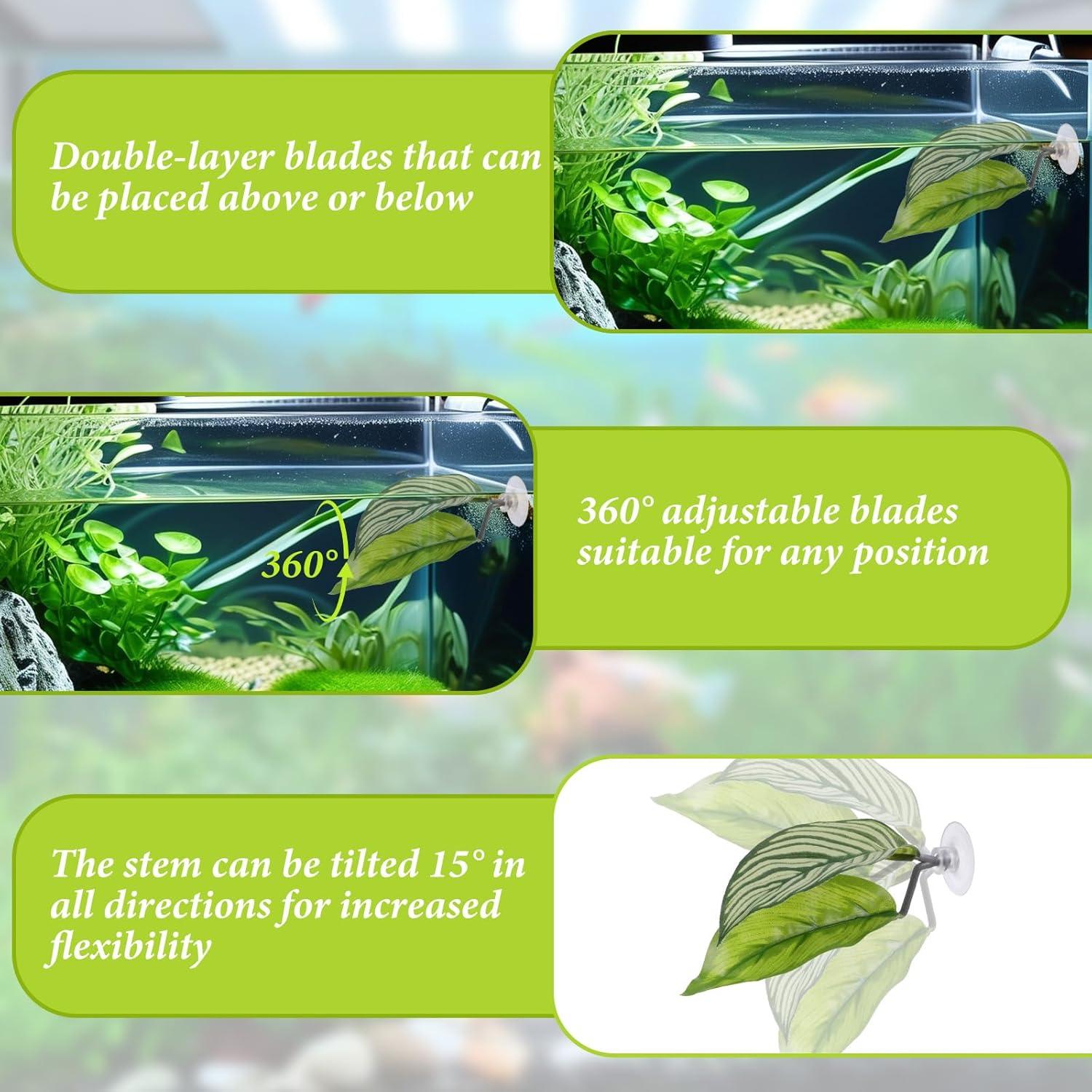 5PCS Hamaca de Hoja para Peces Betta QfwdfcTrenz Verde