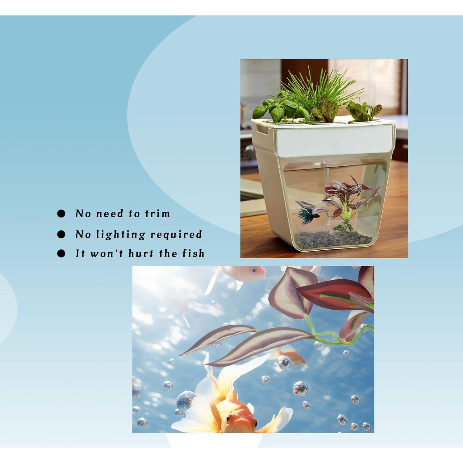 Decoración de Planta de Acuario WishLotus Púrpura 25cm