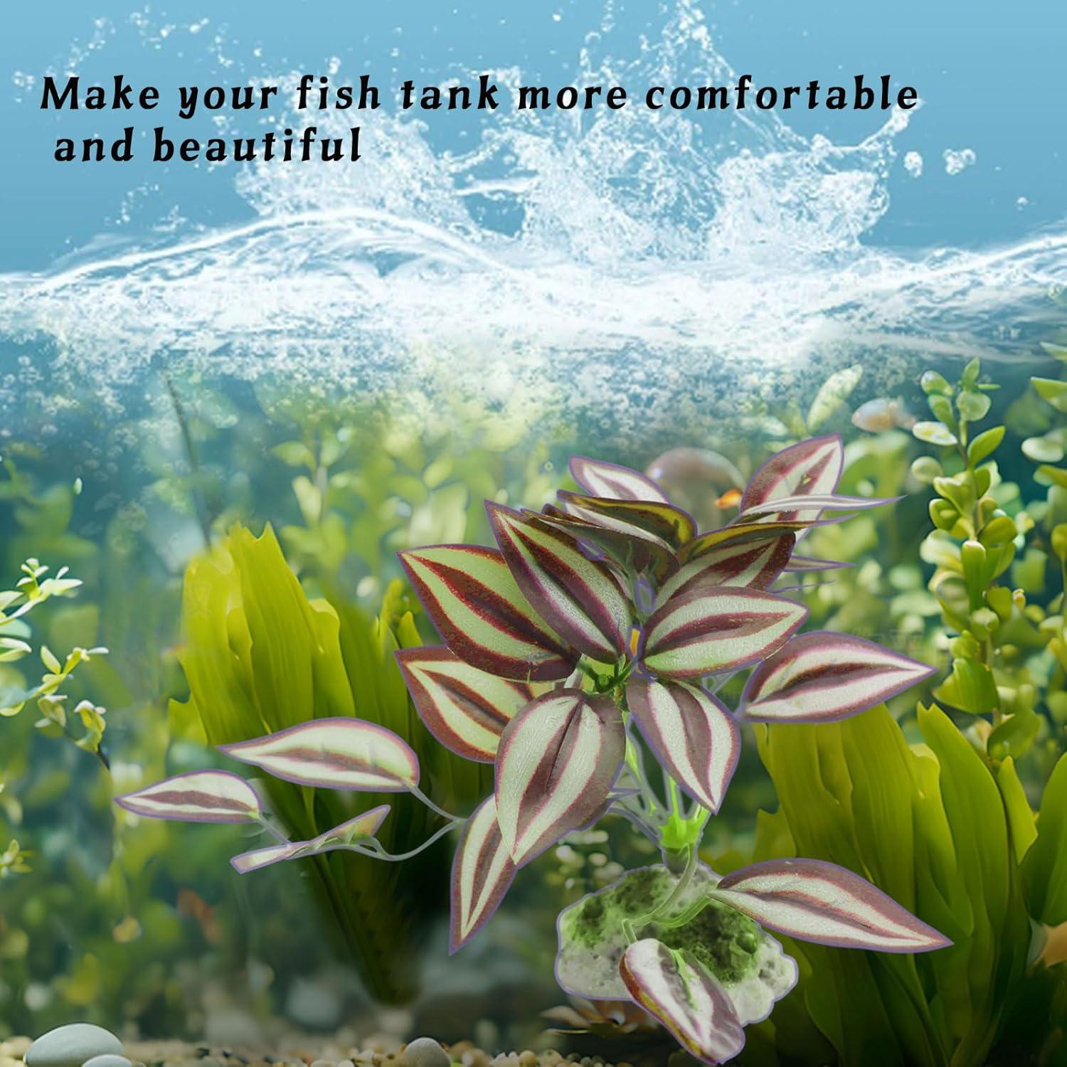 Decoración de Planta de Acuario WishLotus Púrpura 25cm