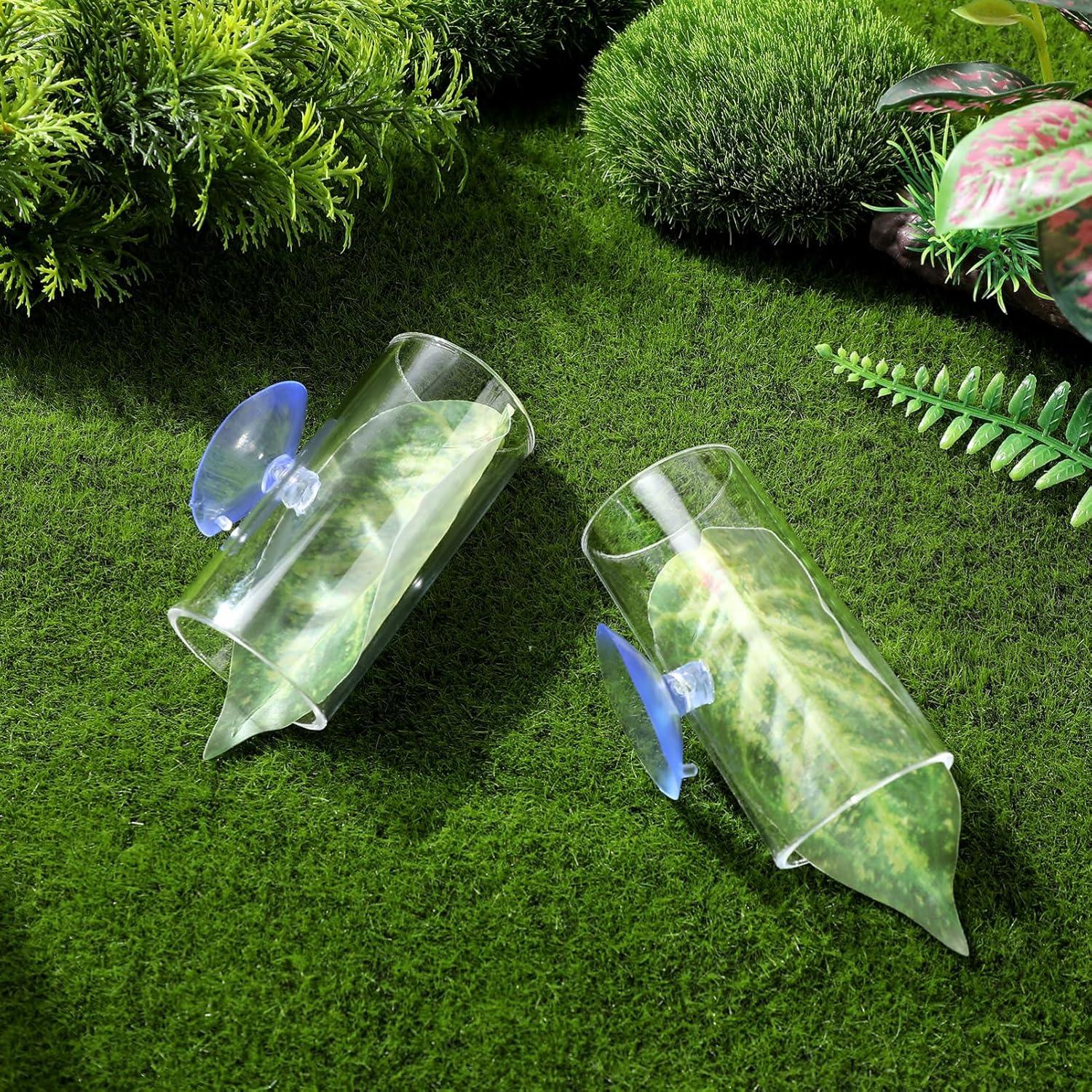 Escondite para Peces Betta Kisangel con Hoja y Ventosa 8x4cm