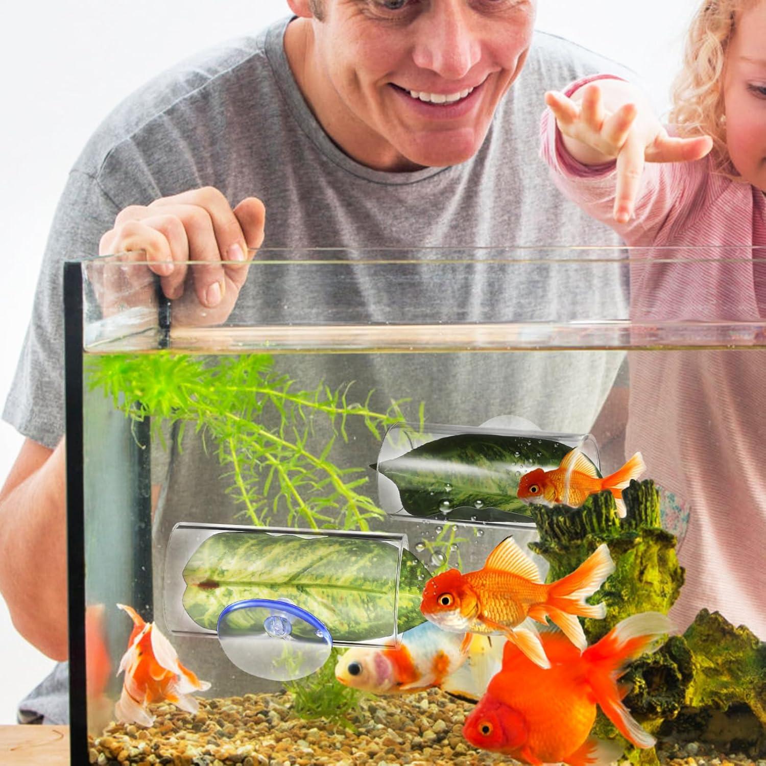 Escondite para Peces Betta Kisangel con Hoja y Ventosa 8x4cm