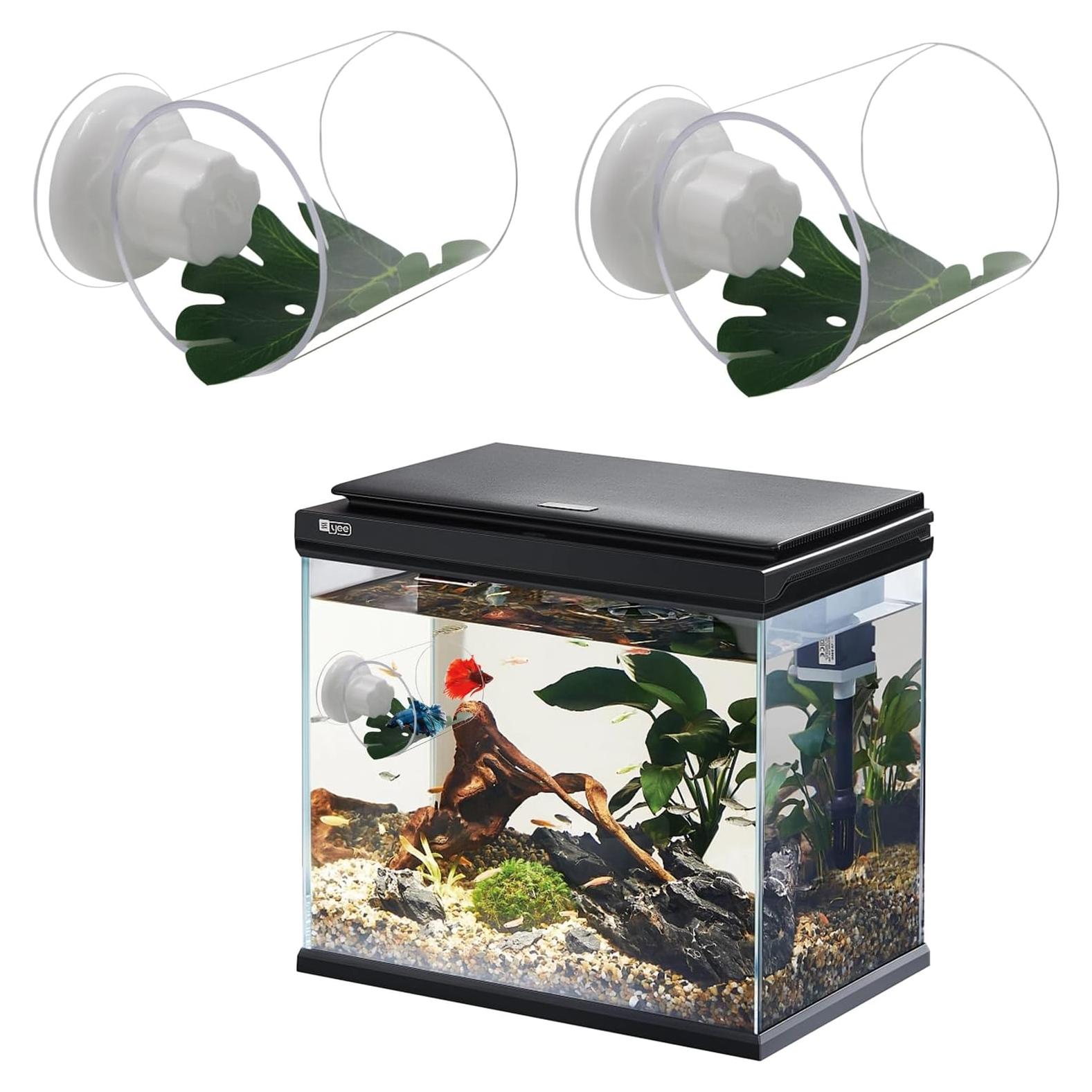 Juego de 2 Túneles Acrílicos para Peces Betta SnowTing