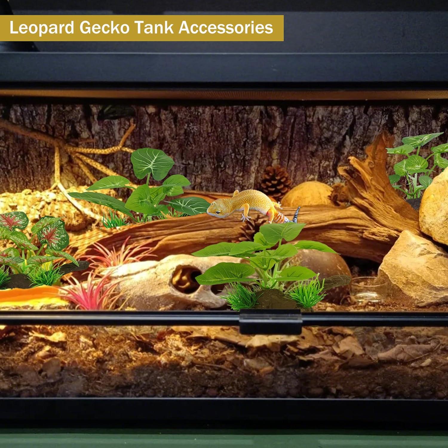 Plantas de Acuario de Seda SIYIPURR - 4 Piezas Verde 10cm