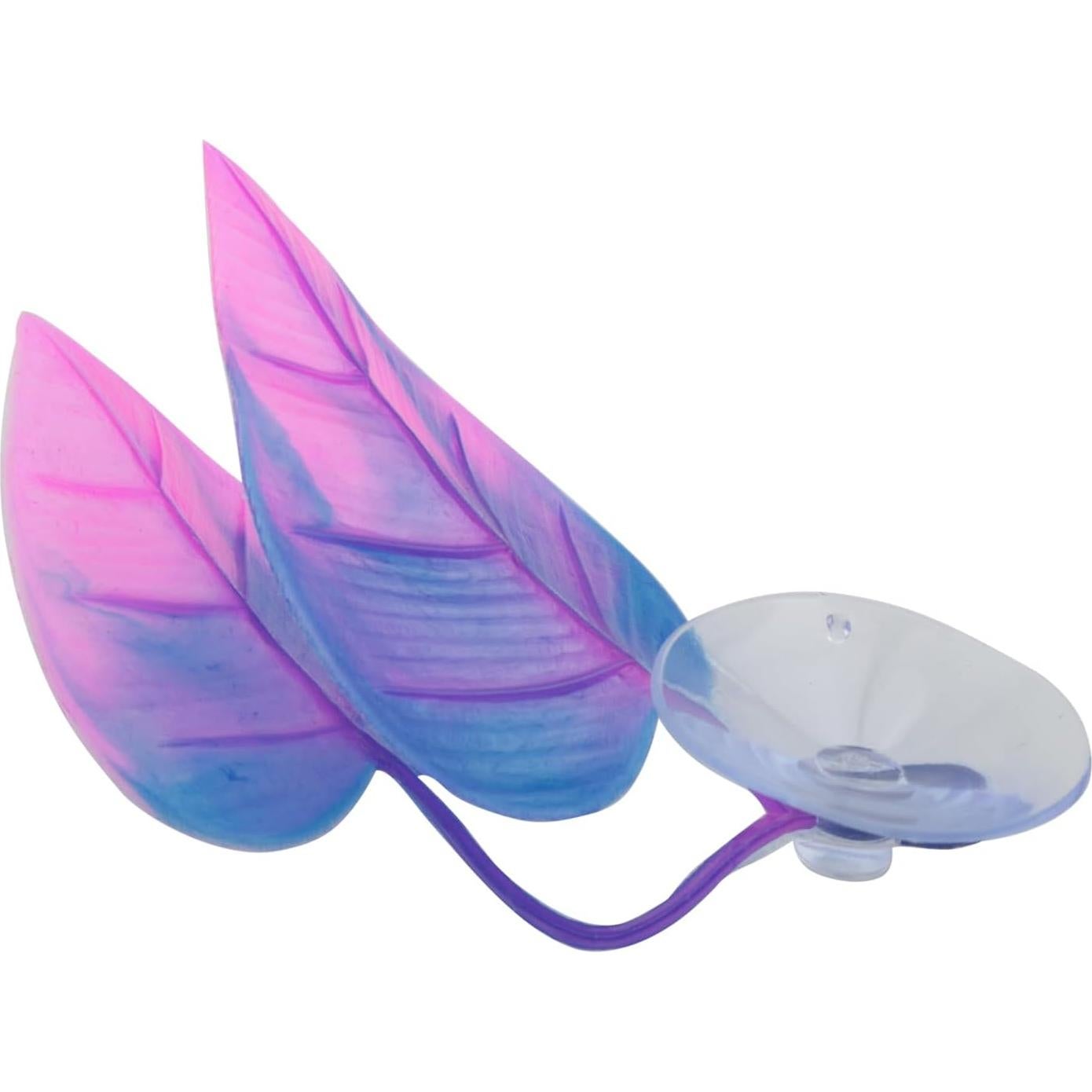 Hojas Artificiales para Acuario ZCZQC - 3 Piezas Rosa Púrpura
