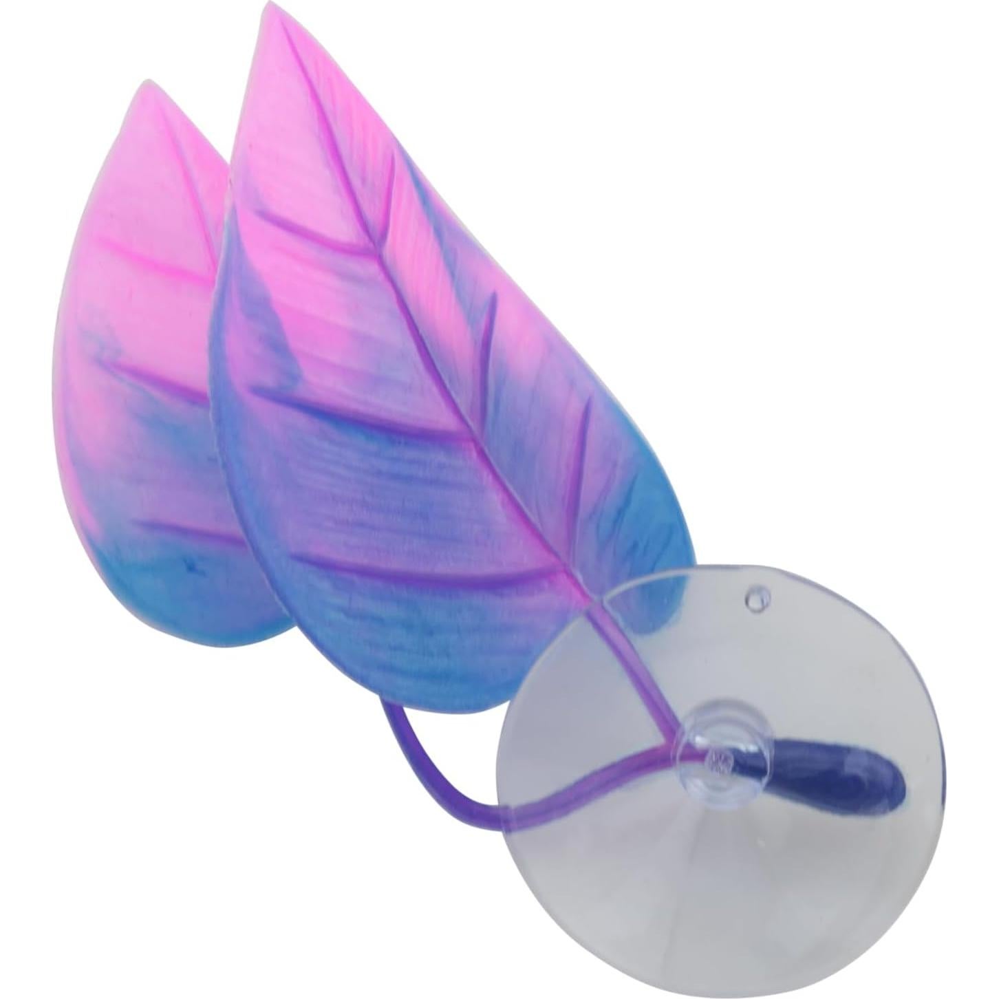 Hojas Artificiales para Acuario ZCZQC - 3 Piezas Rosa Púrpura