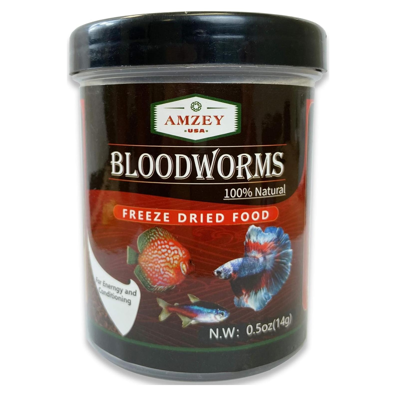 Alimento Acuático Amzey Lombrices de Sangre 14g - 100% Natural