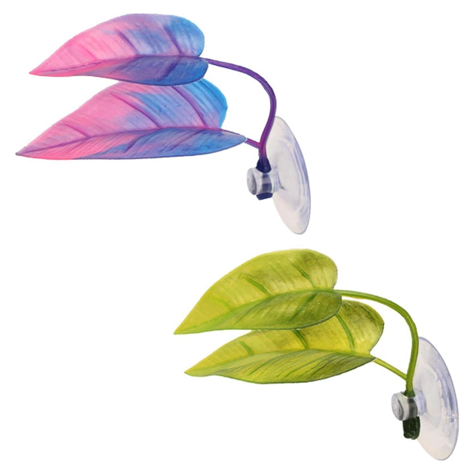 2 Almohadillas de Hoja para Peces Luchadores CRZQXOUR