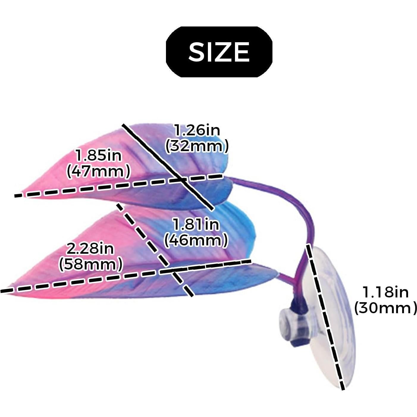 2 Almohadillas de Hoja para Peces Luchadores CRZQXOUR