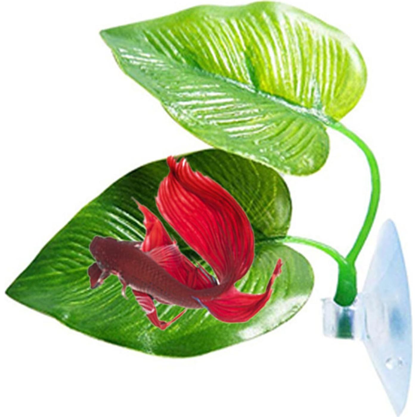 2 Almohadillas de Hoja para Peces Luchadores CRZQXOUR