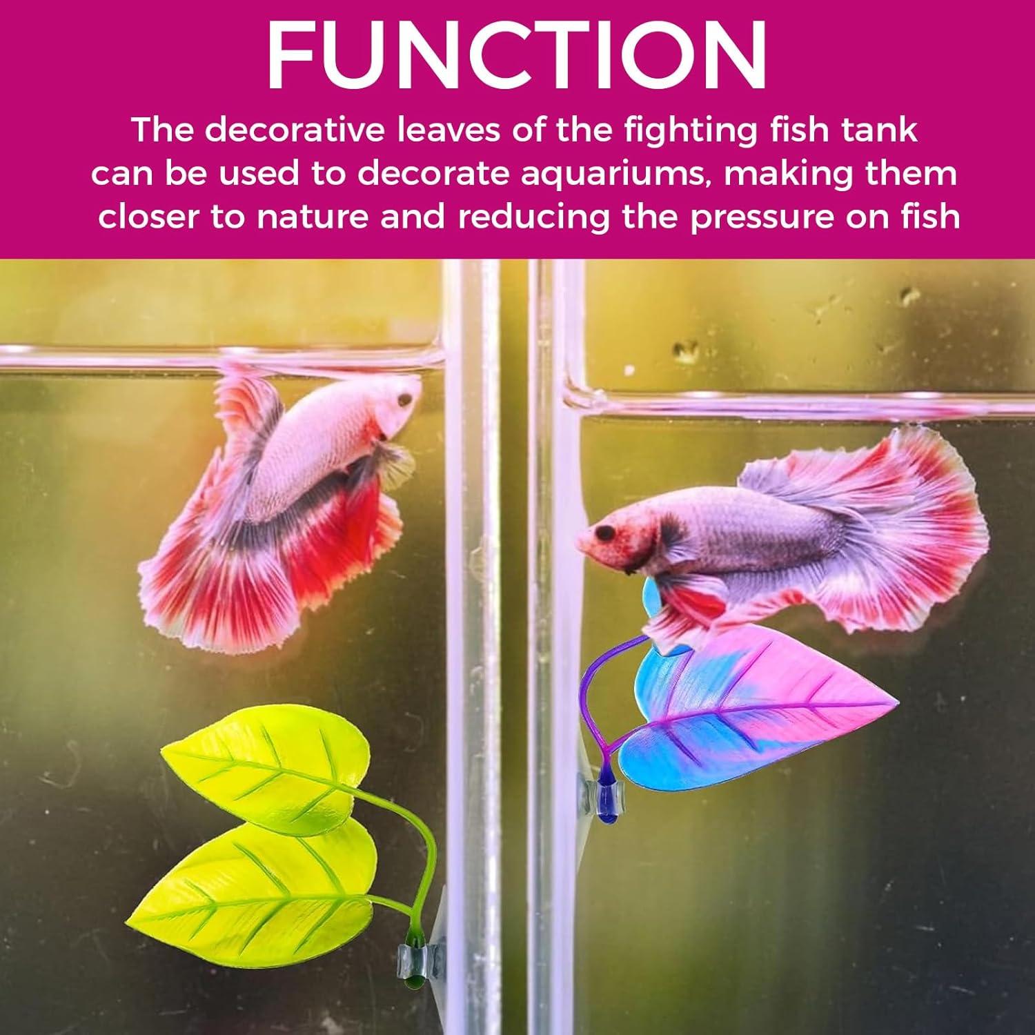 2 Almohadillas de Hoja para Peces Luchadores CRZQXOUR