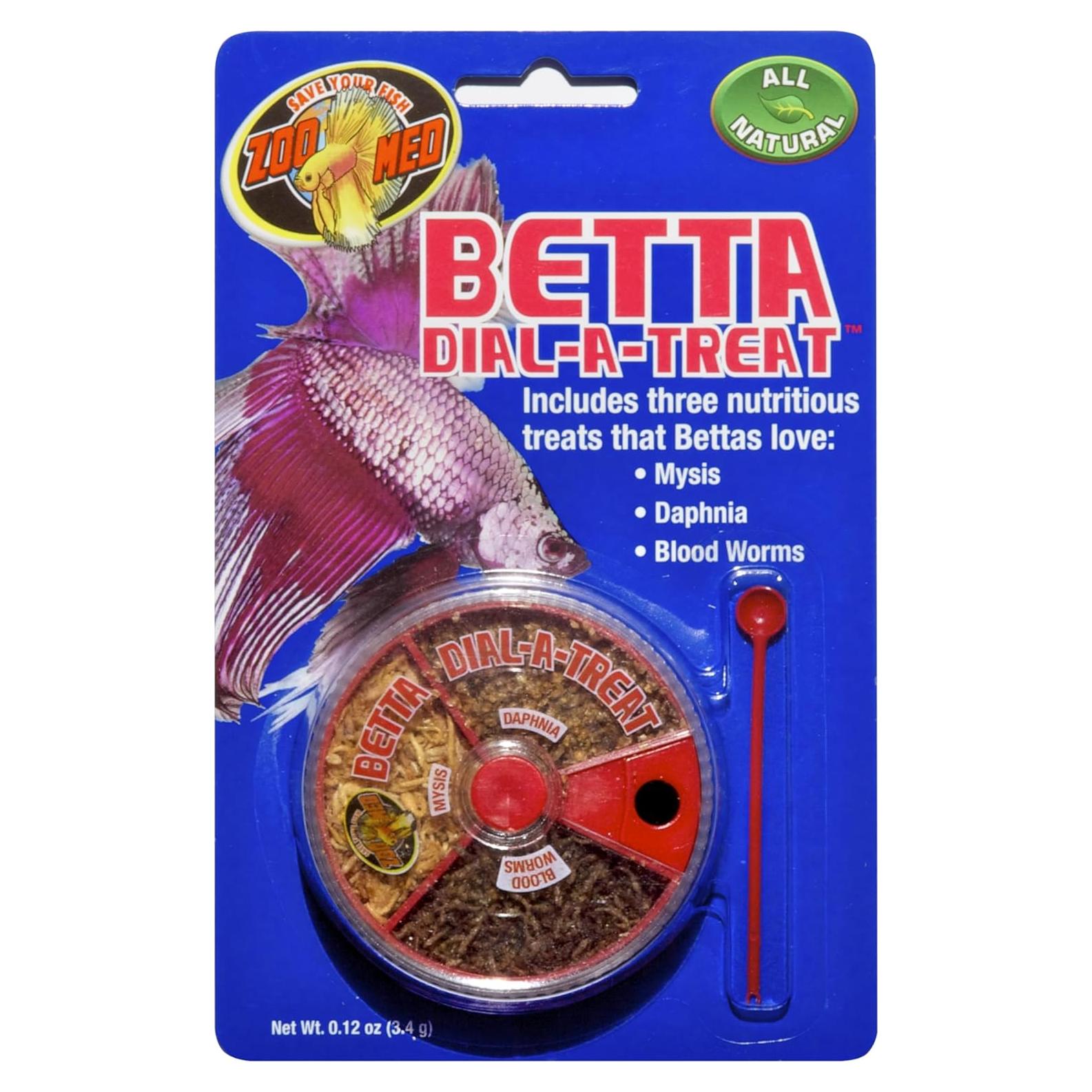 Comida para Bettas Zoo Med Dial-A-Treat 3 sabores 3.4g