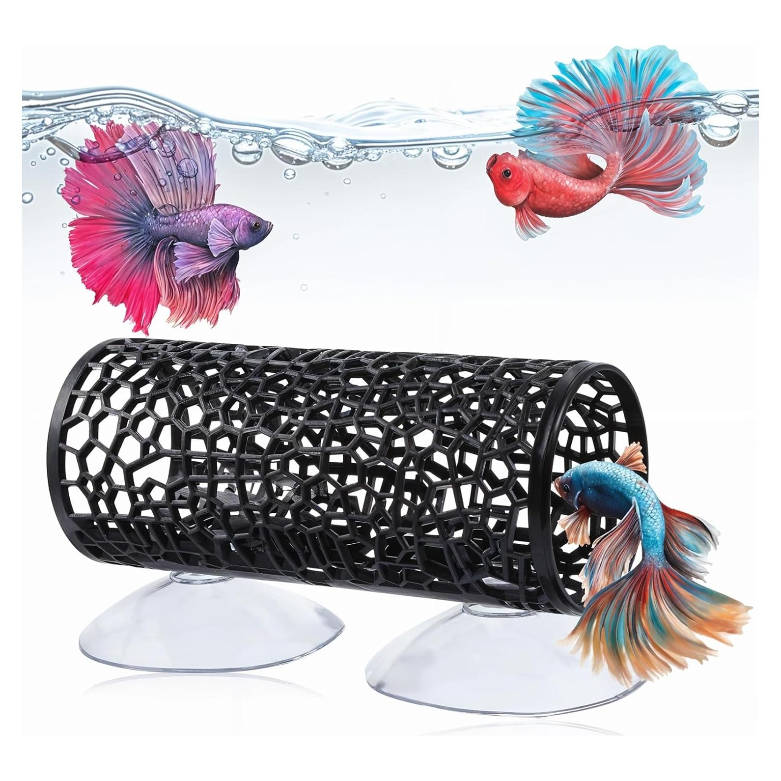 Hamaca y túnel para peces Betta LLOUSSAK - Negro 10x4.2 cm