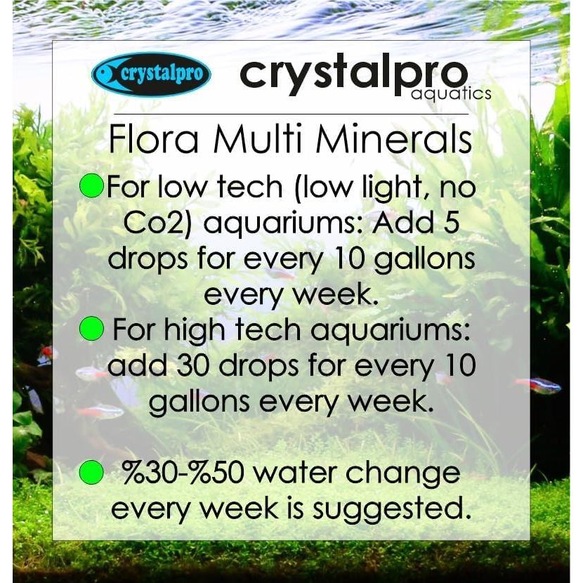 Fertilizante para Plantas de Acuario Crystalpro Flora Multi Minerales 124.92 ml