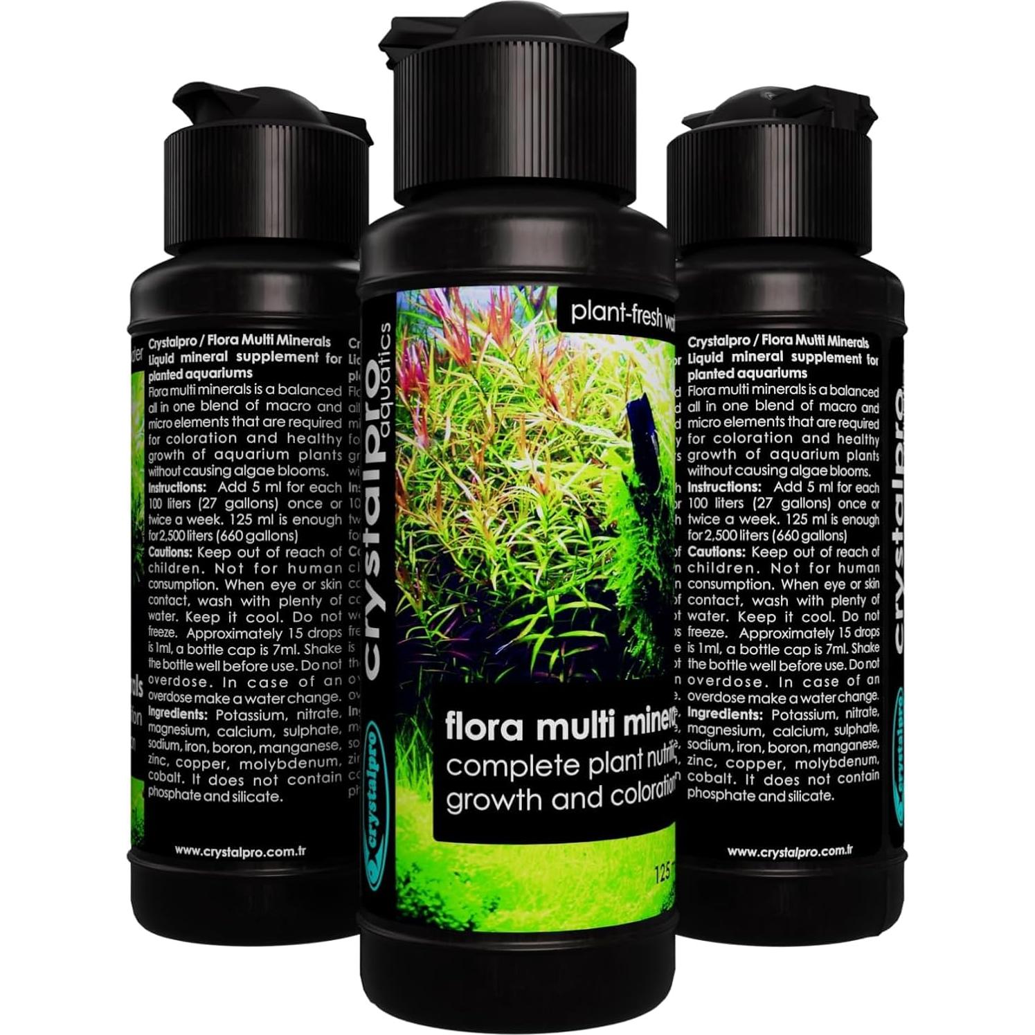 Fertilizante para Plantas de Acuario Crystalpro Flora Multi Minerales 124.92 ml