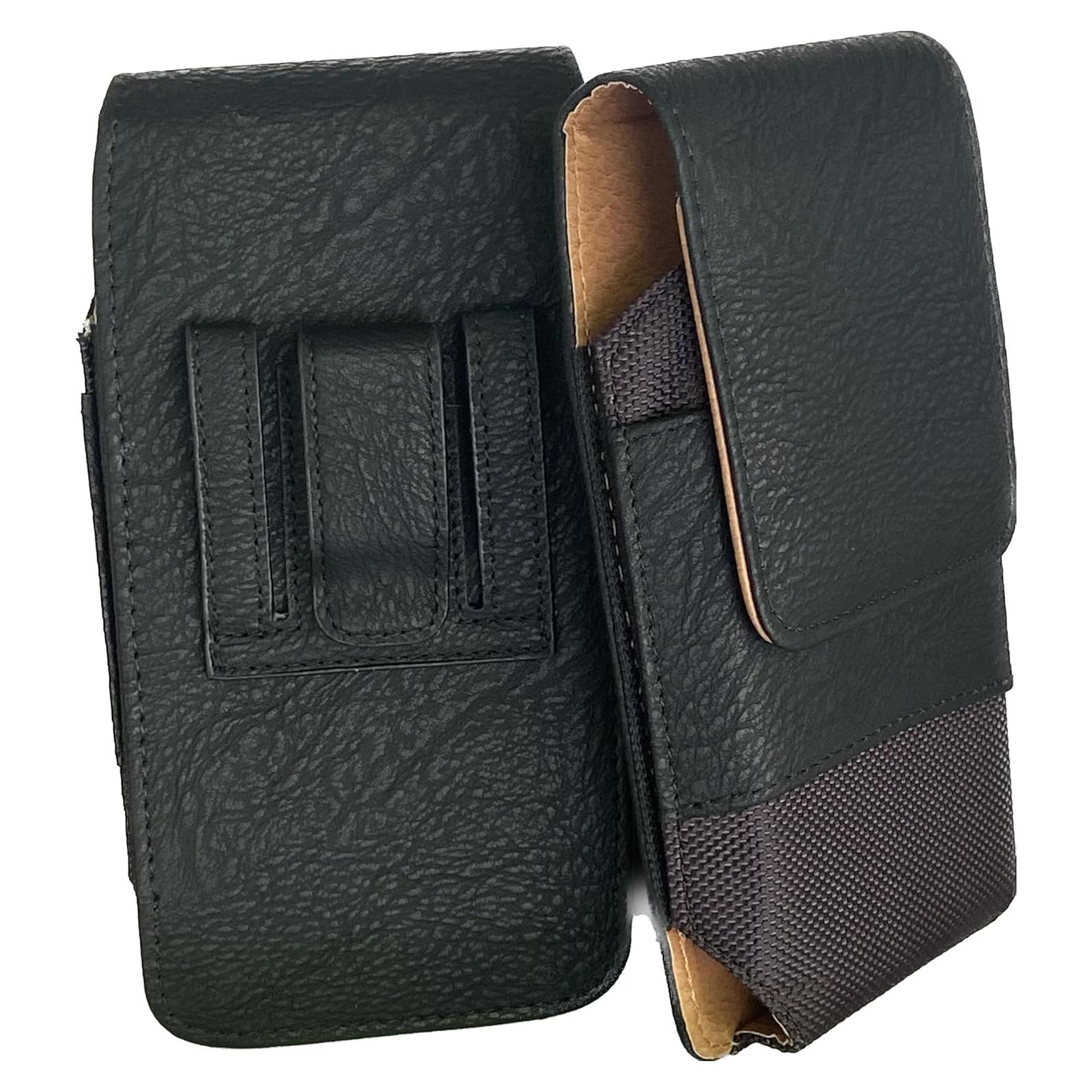 Funda Vertical de Cuero Negro Newyorkcellphone para Cricket S2