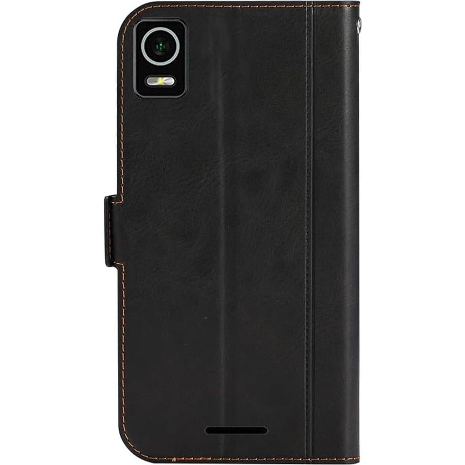 Funda inteligente Ranyi para Cricket Debut - Negro, billetera y soporte