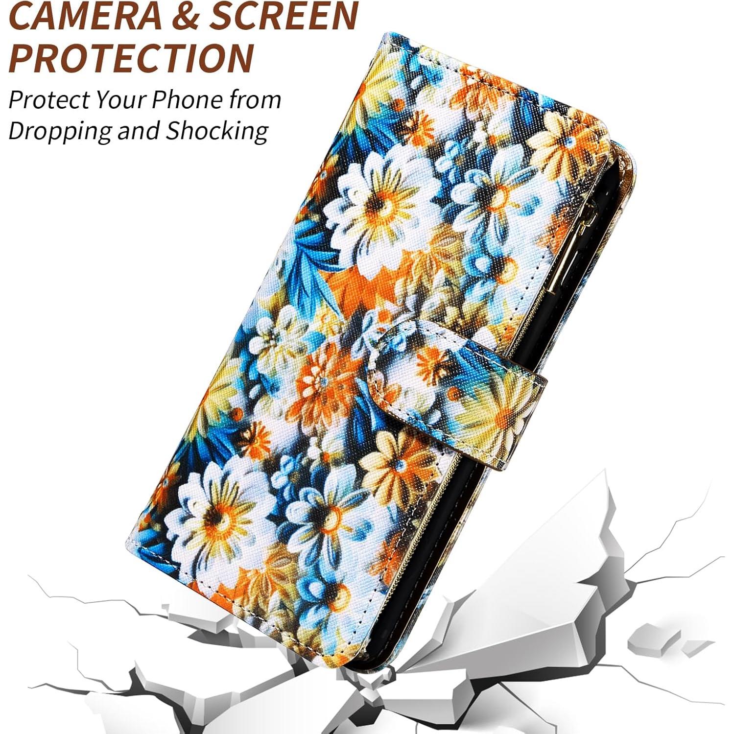 Funda billetera Furill para Cricket Icon 5 y AT&T Motivate 4