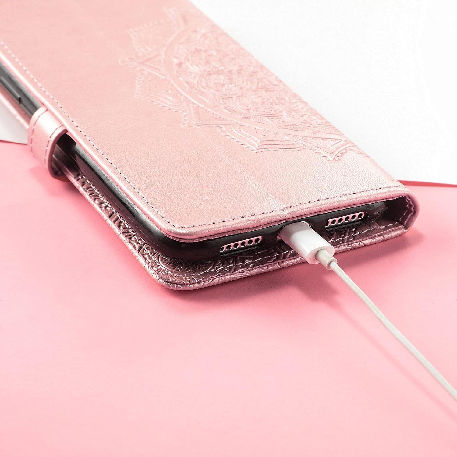 Funda Cartera de Cuero PU Tuxiwei para AT&T Motivate 4 Rosa