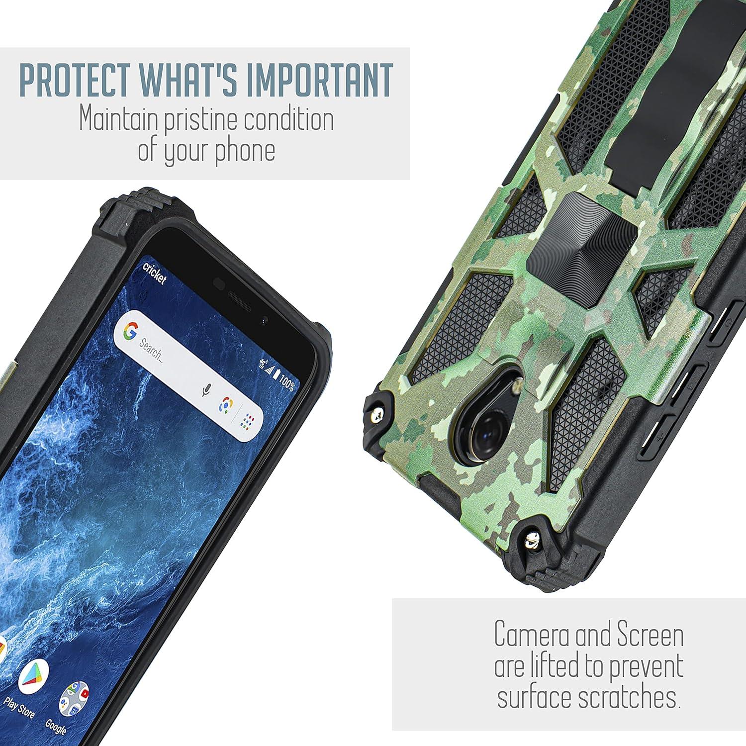 Funda protectora para Cricket Icon 2 con vidrio templado Camo