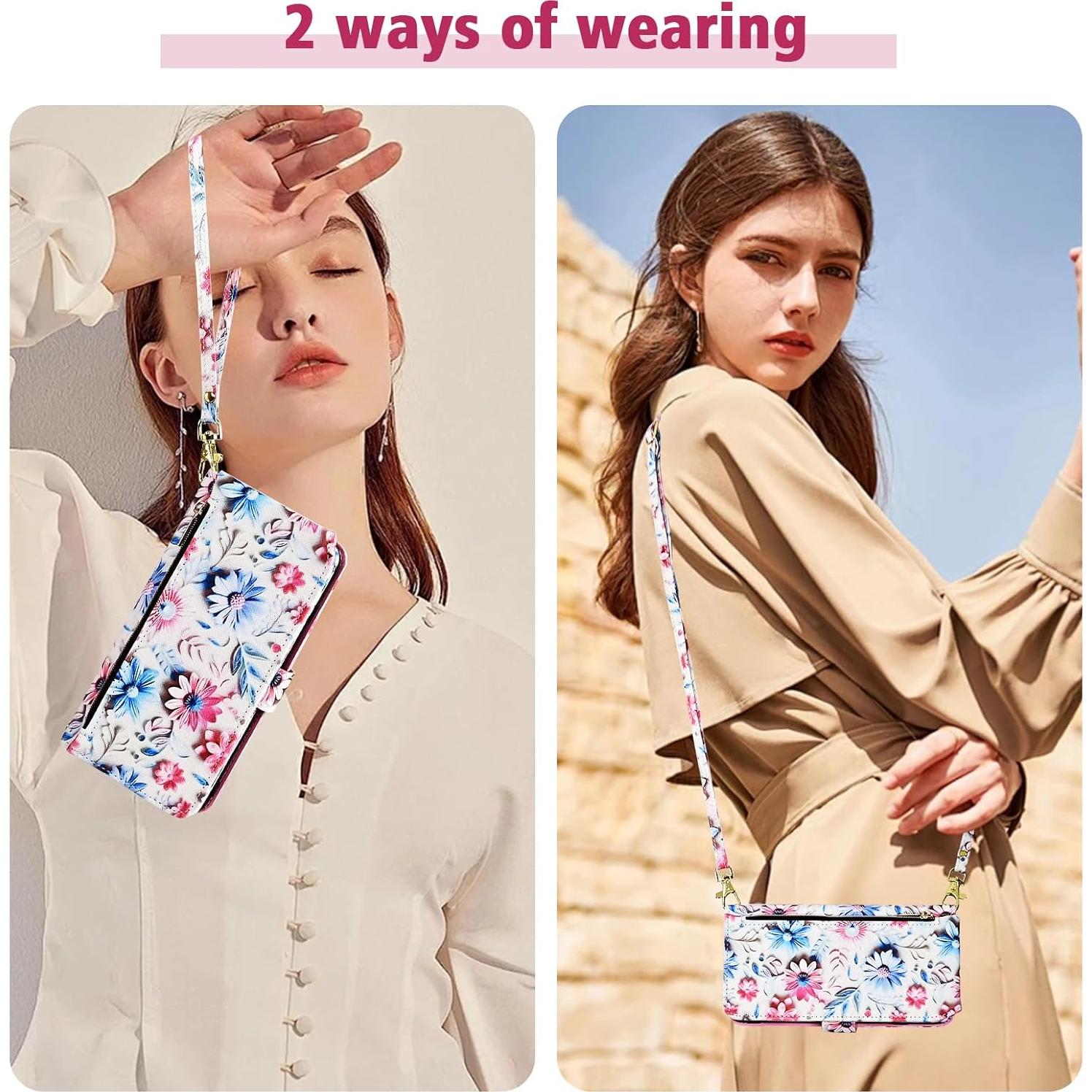 Funda Cartera Dswteny para Cricket Icon 4 Rosa con Soporte