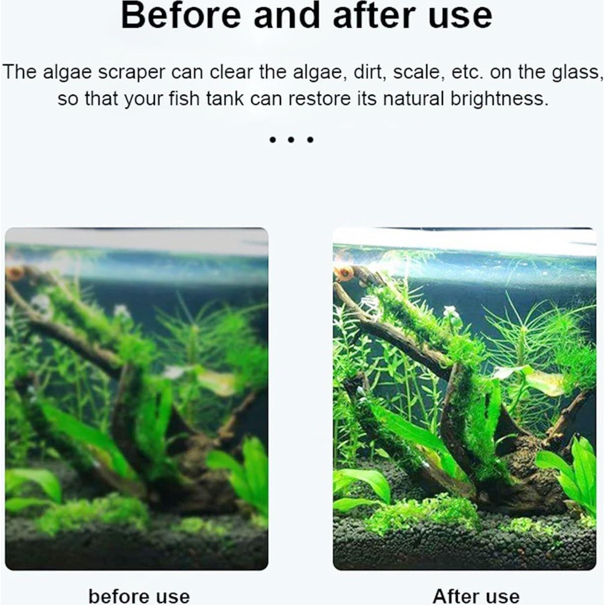 Rascador de Algas para Acuario ZZHXSM 35 cm con 5 Cuchillas