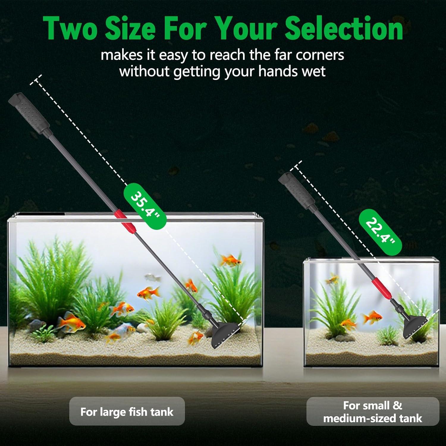 Kit de limpieza de acuario 6 en 1 SYSENCIAGA con mango ajustable