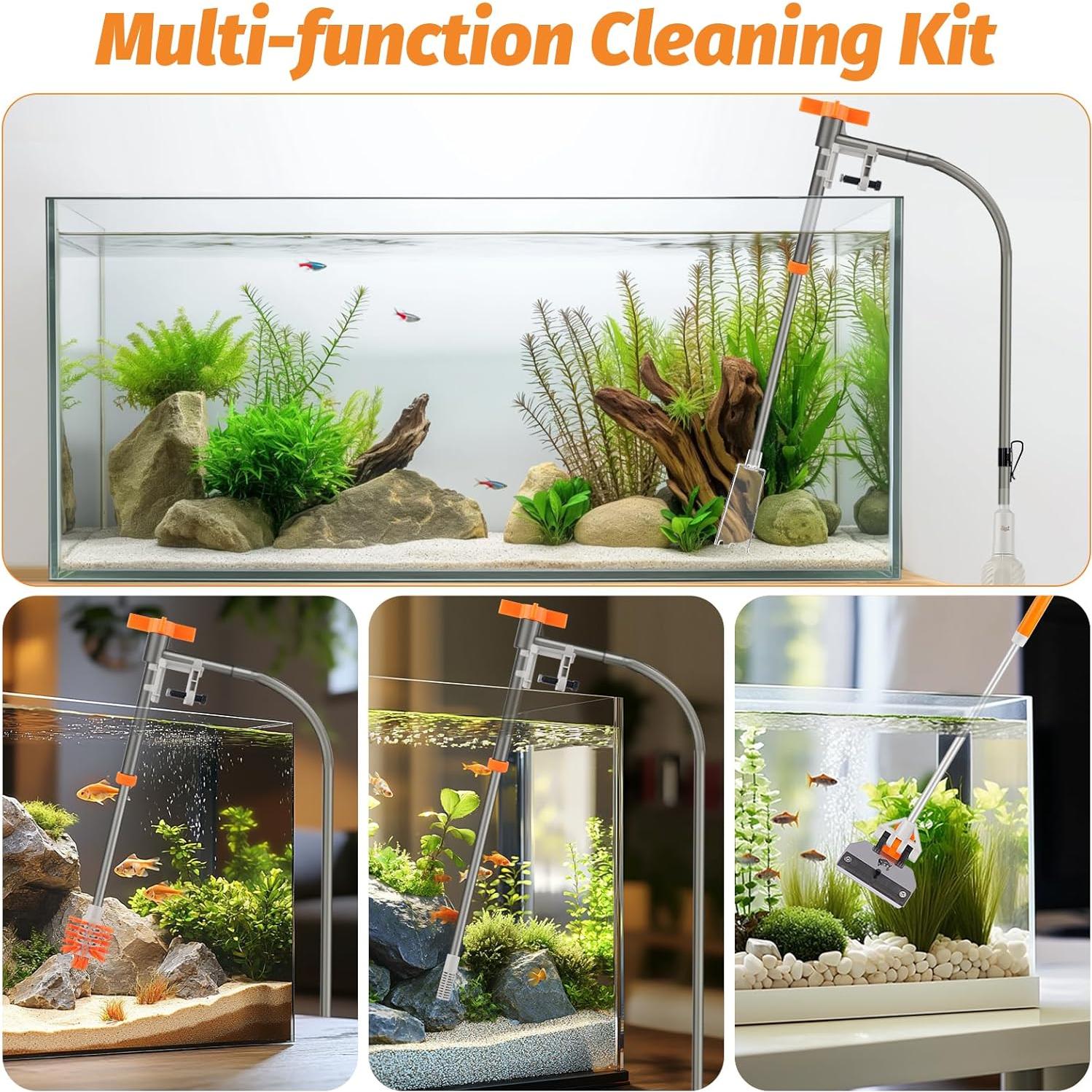 Kit Limpiador de Acuario AQQA 3 Cabezas Reemplazables 97 cm