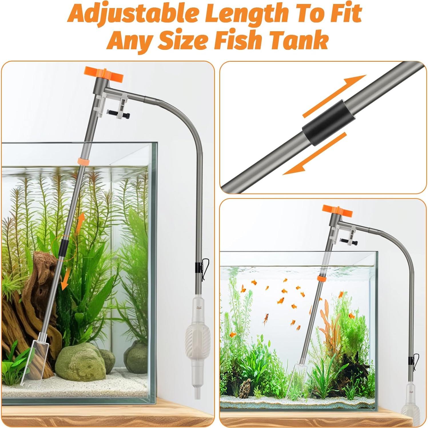 Kit Limpiador de Acuario AQQA 3 Cabezas Reemplazables 97 cm