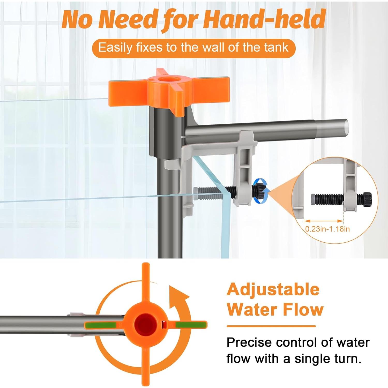 Kit Limpiador de Acuario AQQA 3 Cabezas Reemplazables 97 cm