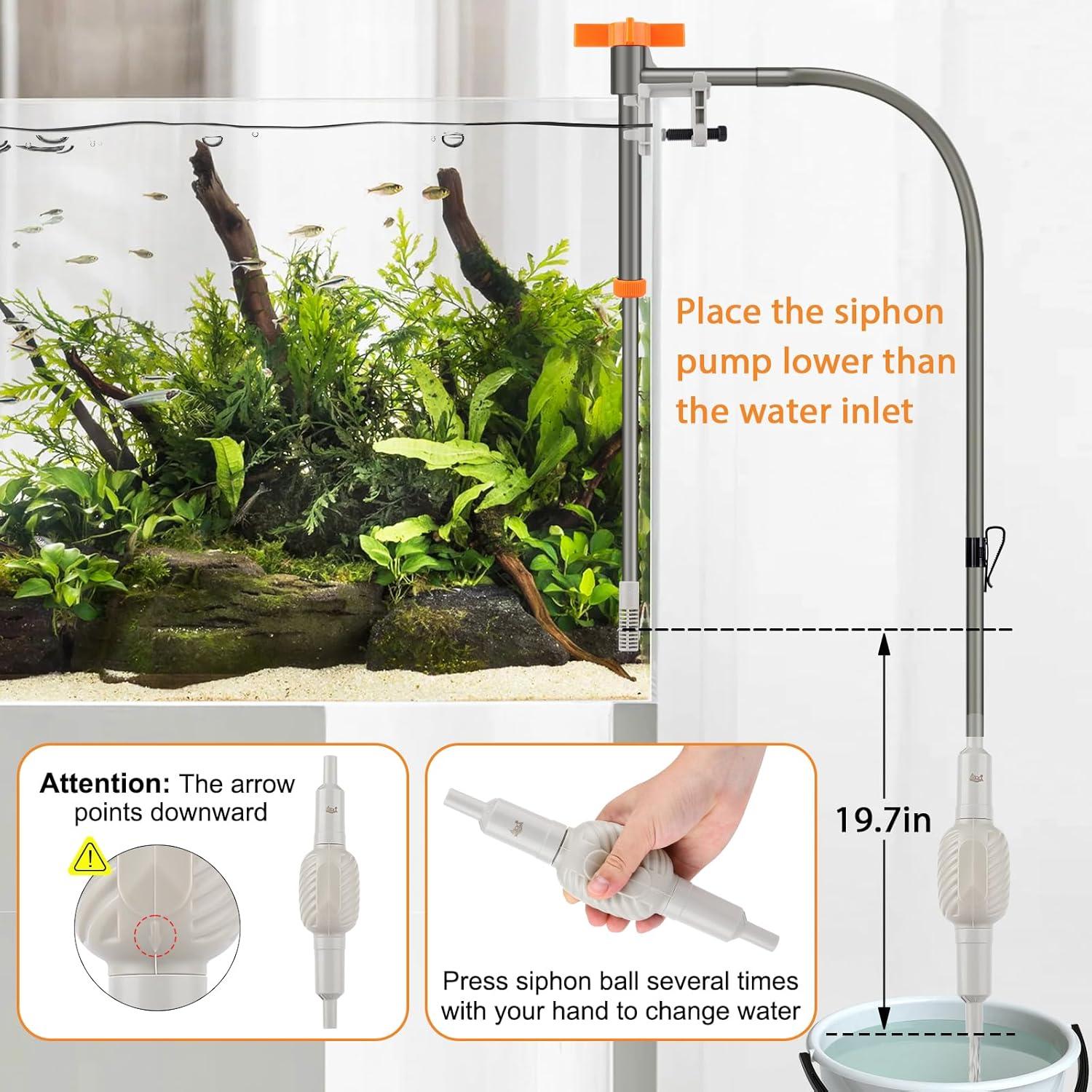 Kit Limpiador de Acuario AQQA 3 Cabezas Reemplazables 97 cm