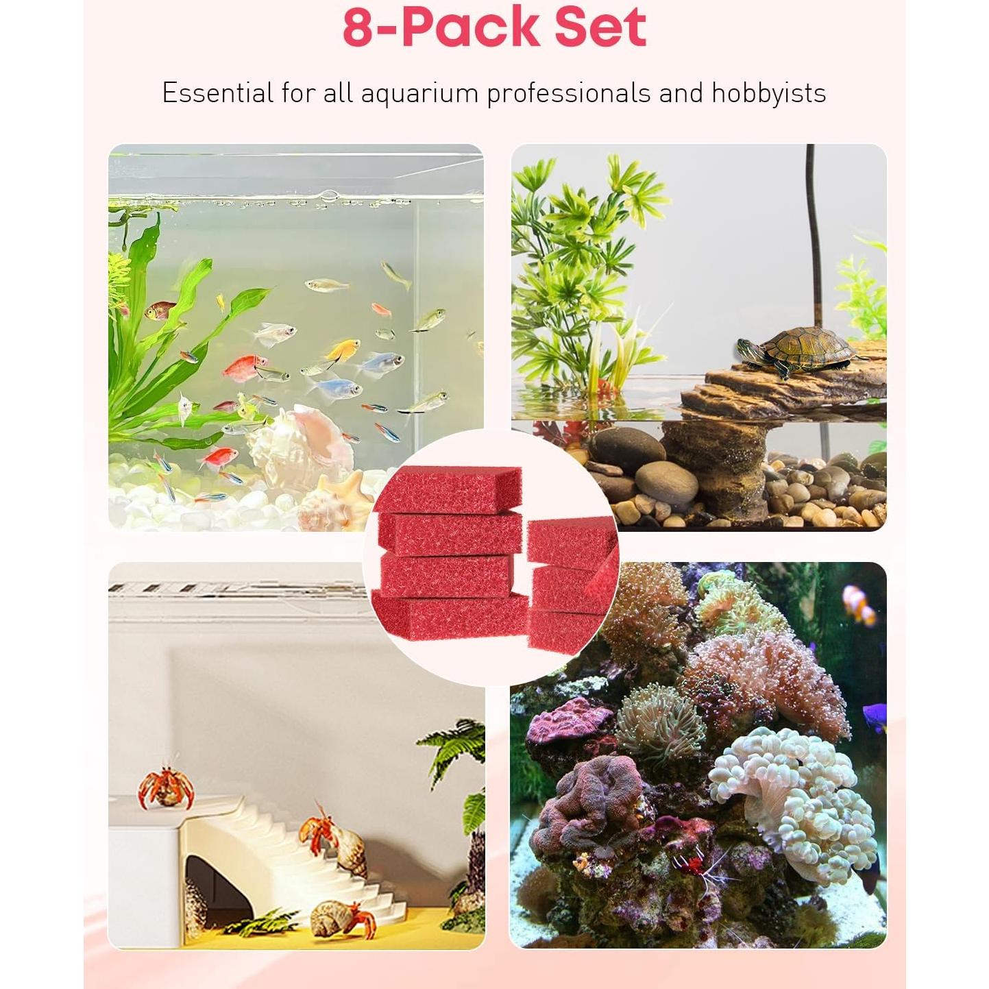 Esponjas Limpiadoras de Vidrio para Acuarios Pawfly - 8 Piezas