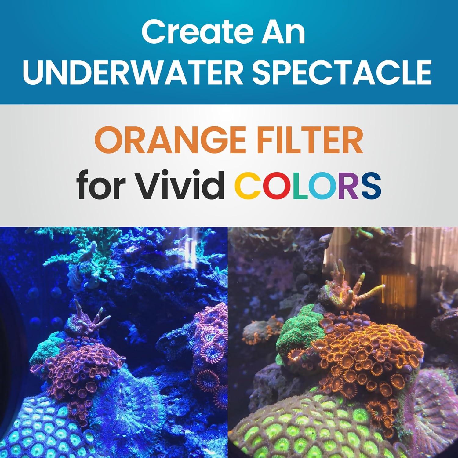 Filtro Naranja Claro Flipper para Acuarios 10.16 cm