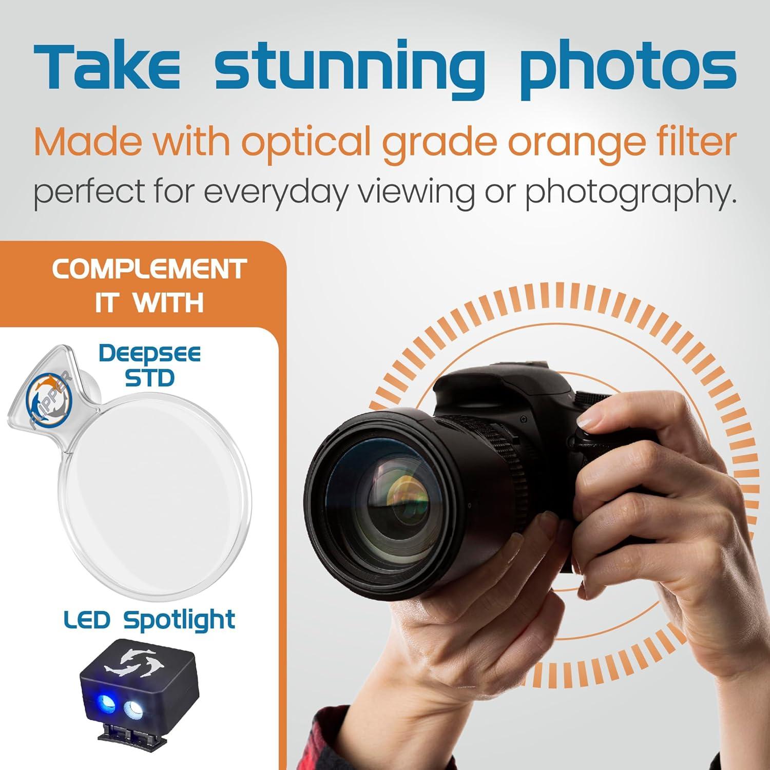 Filtro Naranja Claro Flipper para Acuarios 10.16 cm