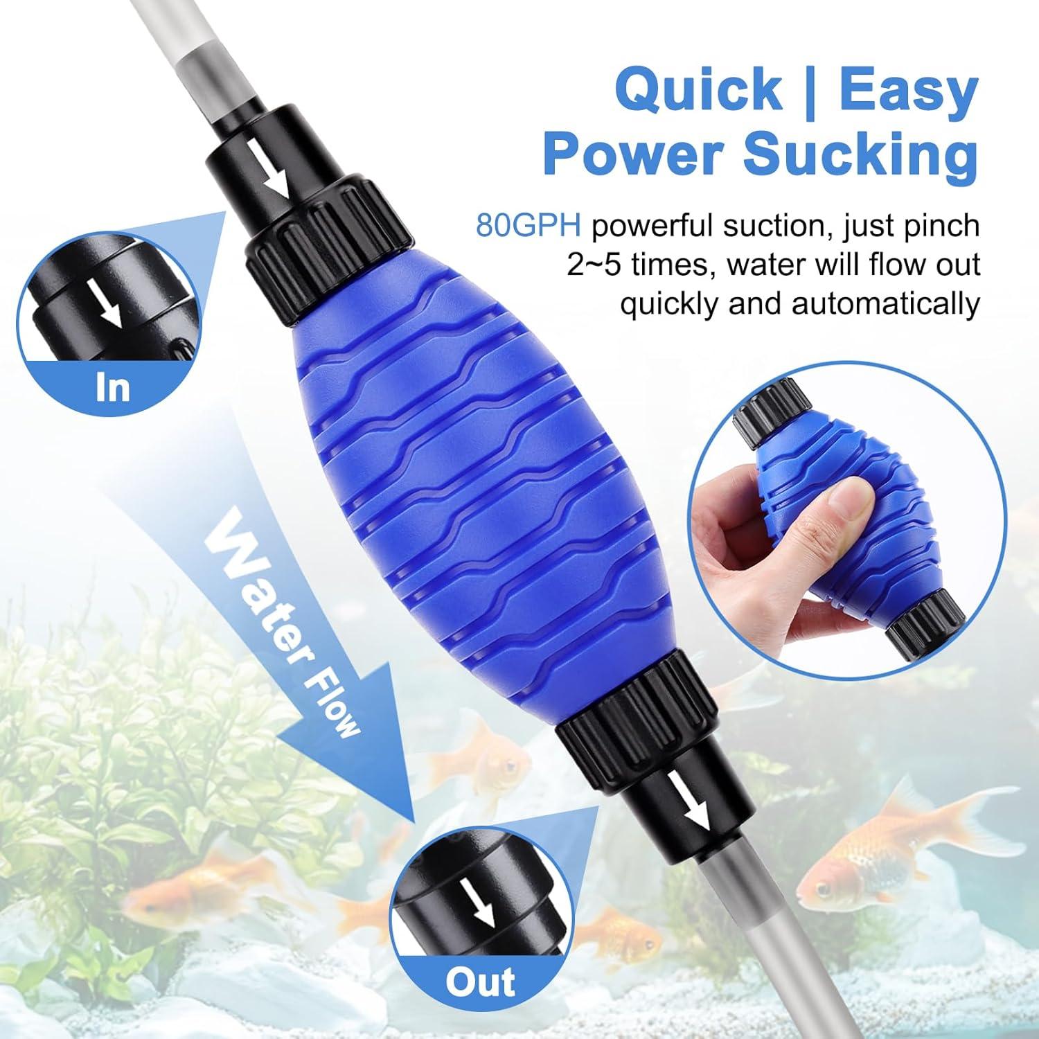 Limpiador de Grava para Acuario fishkeeper 4-en-1 Ajustable