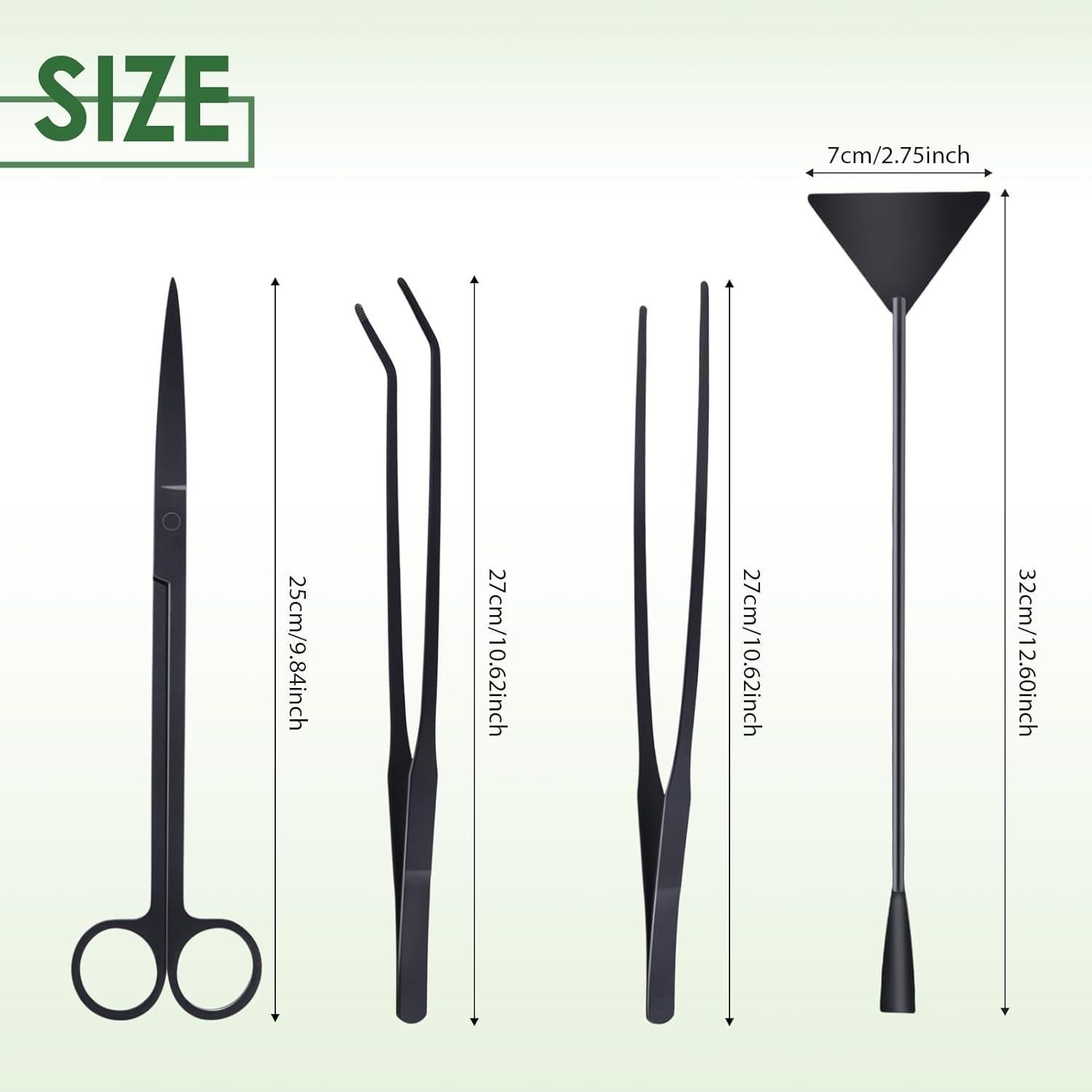 Kit de Acuario 4 Pcs LEONTOOL Herramientas Acuáticas Inoxidable