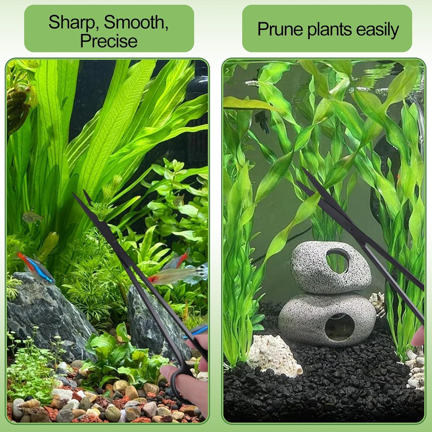 Kit de Acuario 4 Pcs LEONTOOL Herramientas Acuáticas Inoxidable