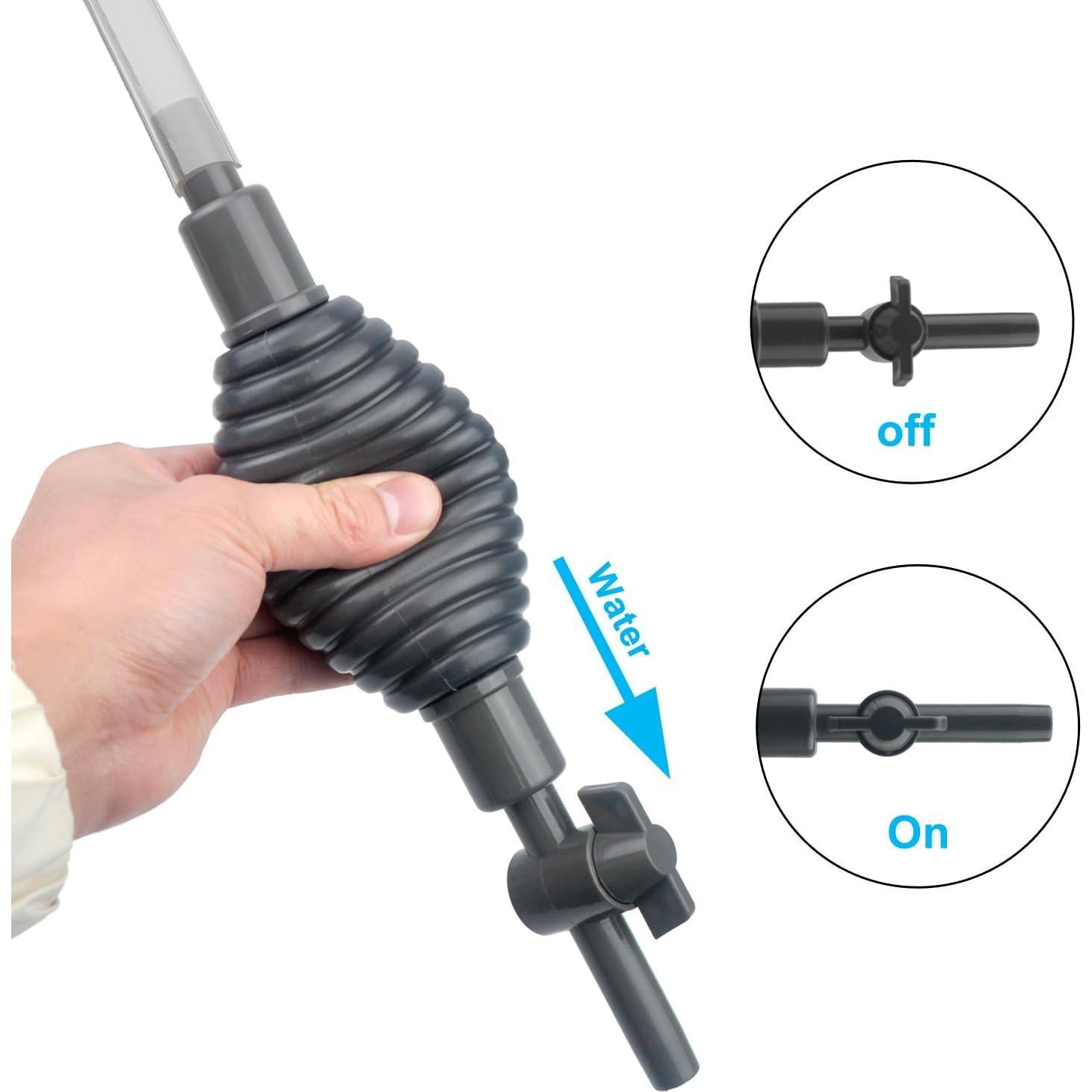 Limpiador de Acuario Newpol con Sifón 1.73M para Grava y Agua