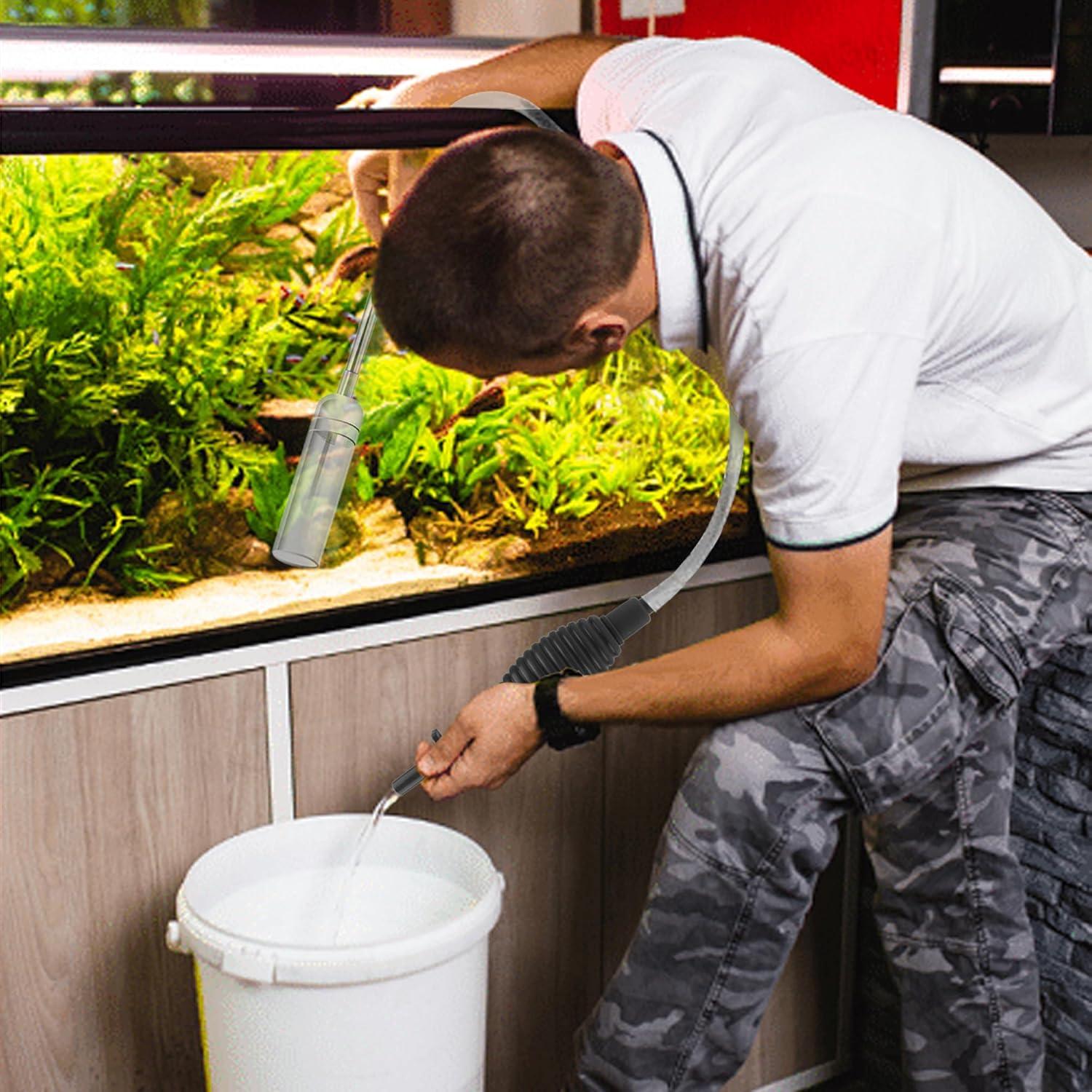 Limpiador de Acuario Newpol con Sifón 1.73M para Grava y Agua