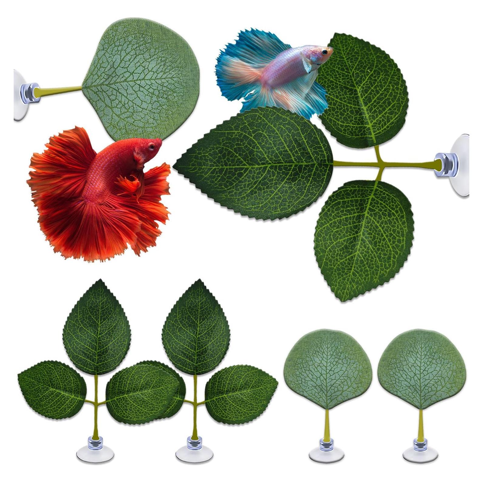 Hamaca de hojas para peces Betta Huizhou 6 PCS - Natural