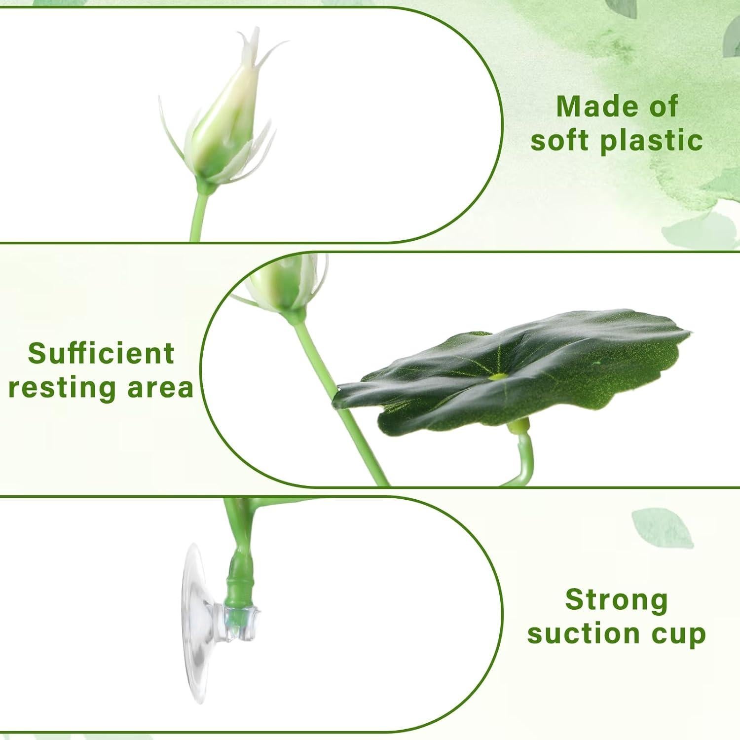 Hamaca para Pez Betta QfwdfcTrenz 3 Pcs Hoja de Loto Verde