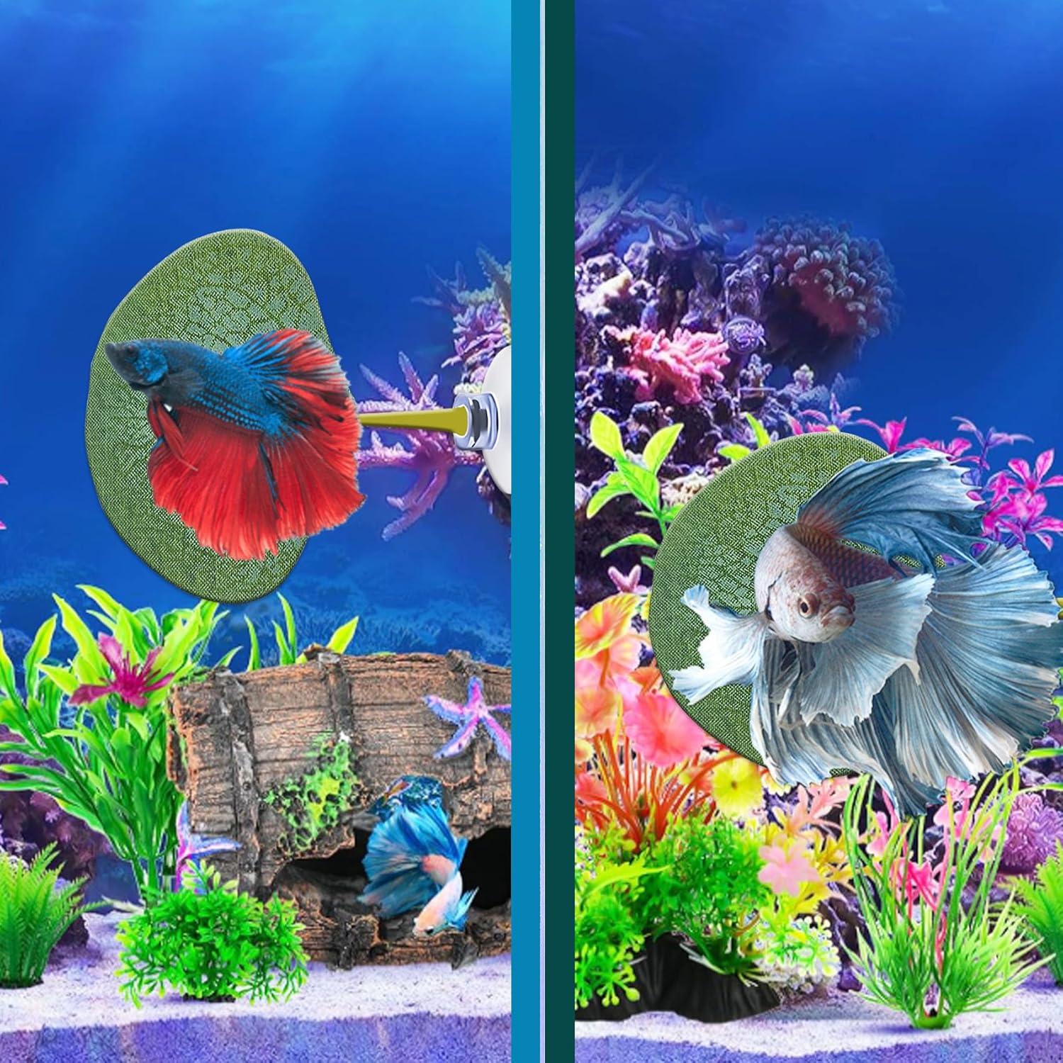 6PCS Hamaca de Hoja para Peces Betta Zyvoreliax Verde