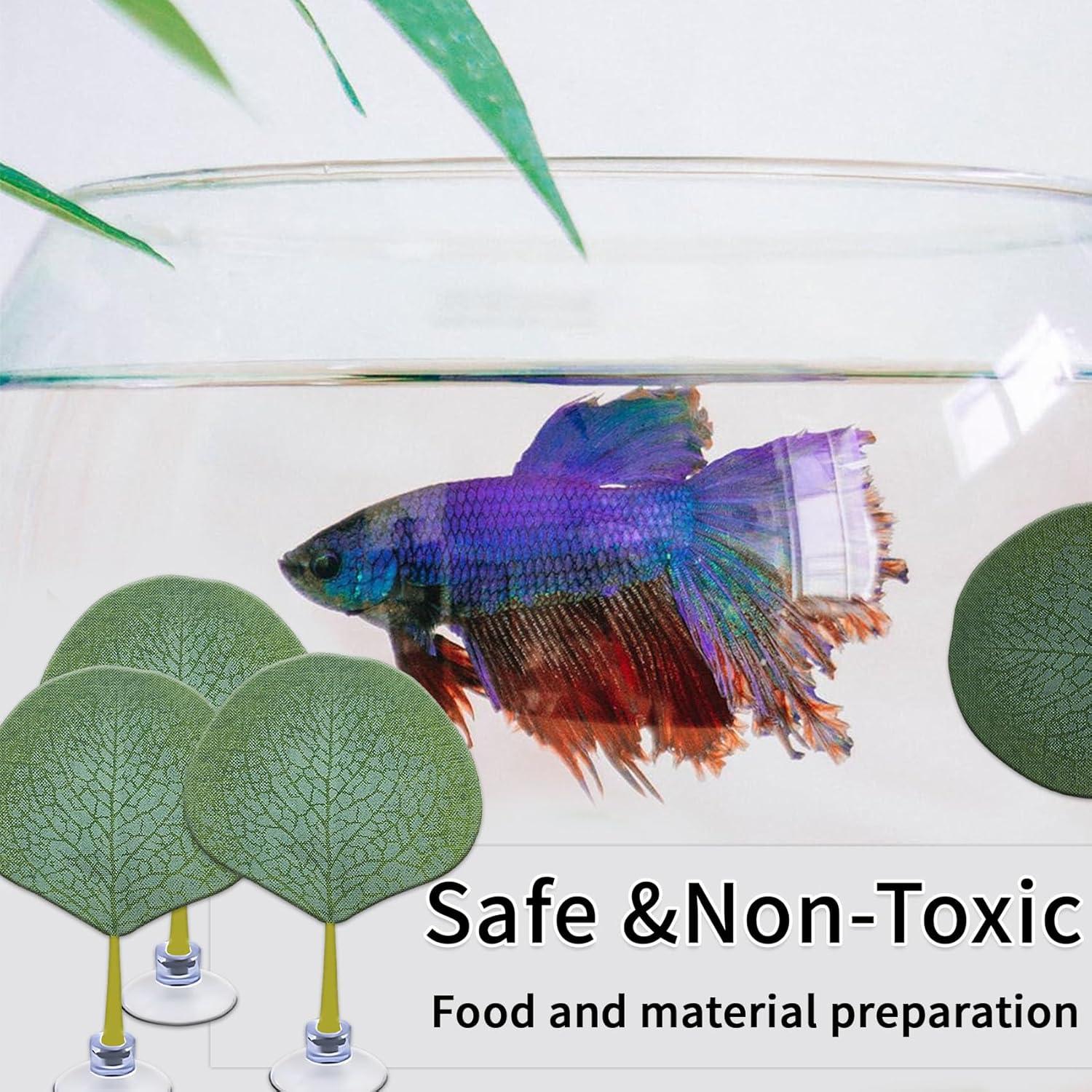 6PCS Hamaca de Hoja para Peces Betta Zyvoreliax Verde