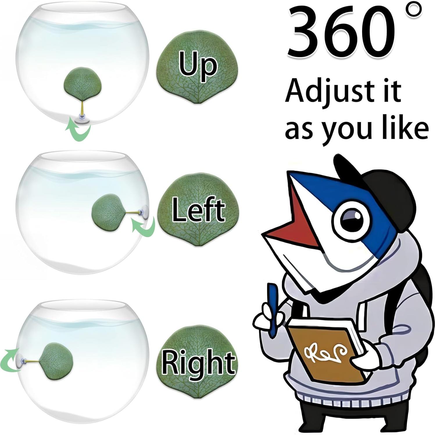 6PCS Hamaca de Hoja para Peces Betta Zyvoreliax Verde