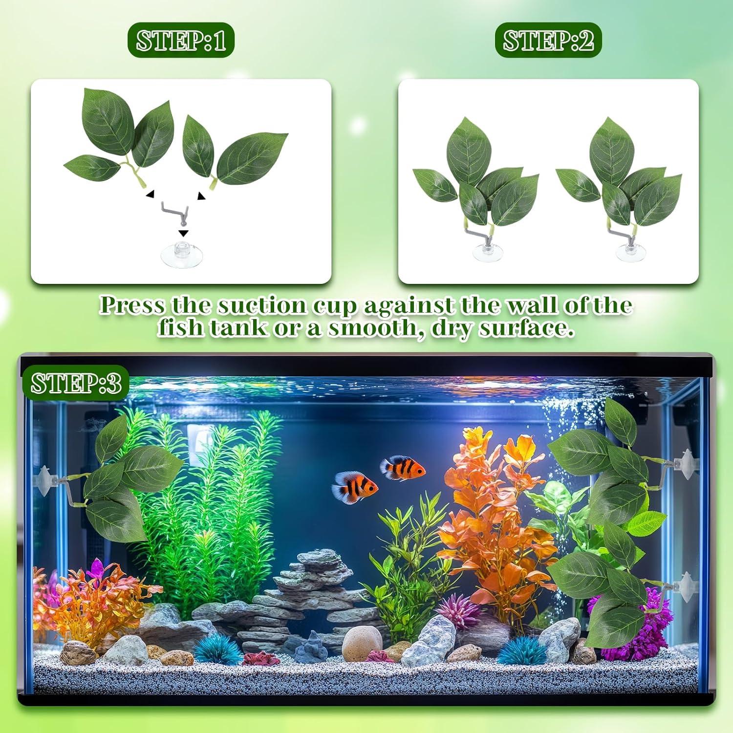 Hamacas de Hoja para Peces Betta Aphumedc - 3 Unidades Verde