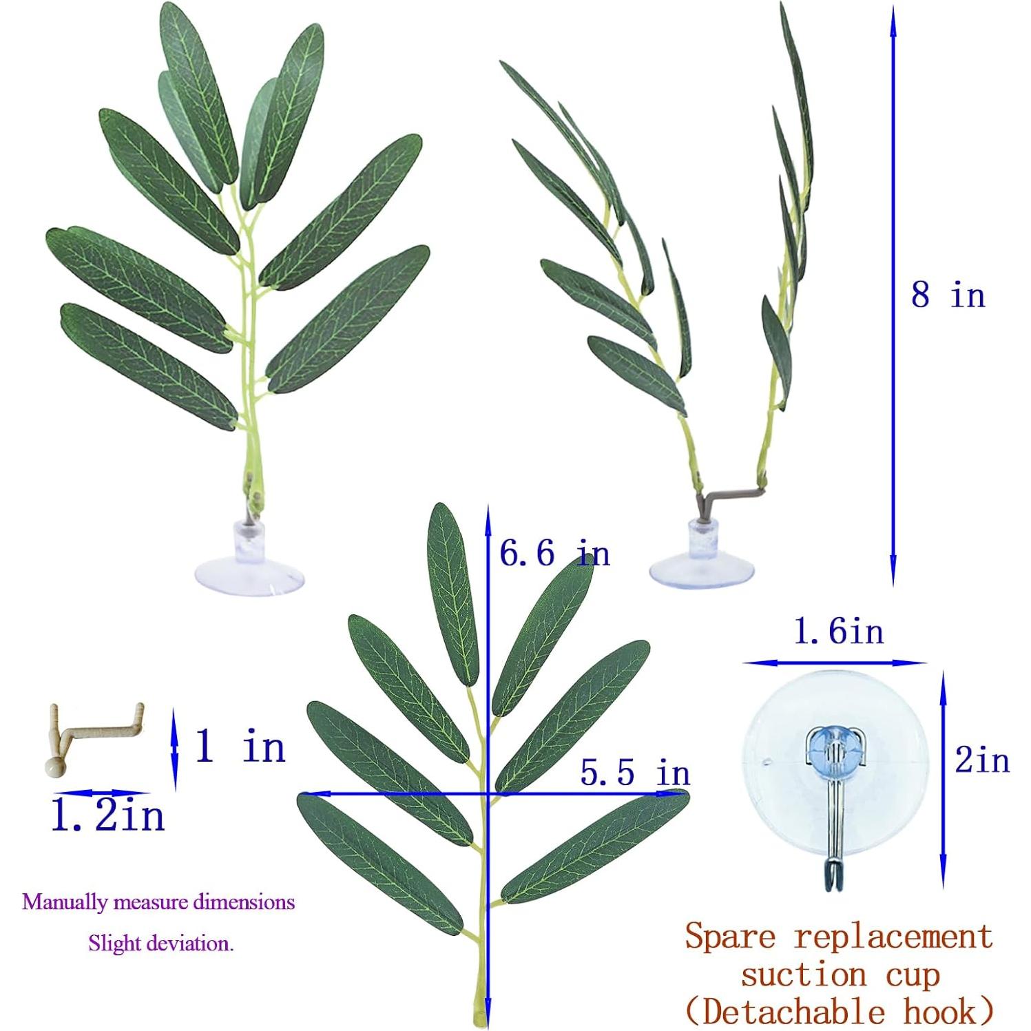 Accesorios para Acuario AncBace - 7 Hojas Artificiales Verdes