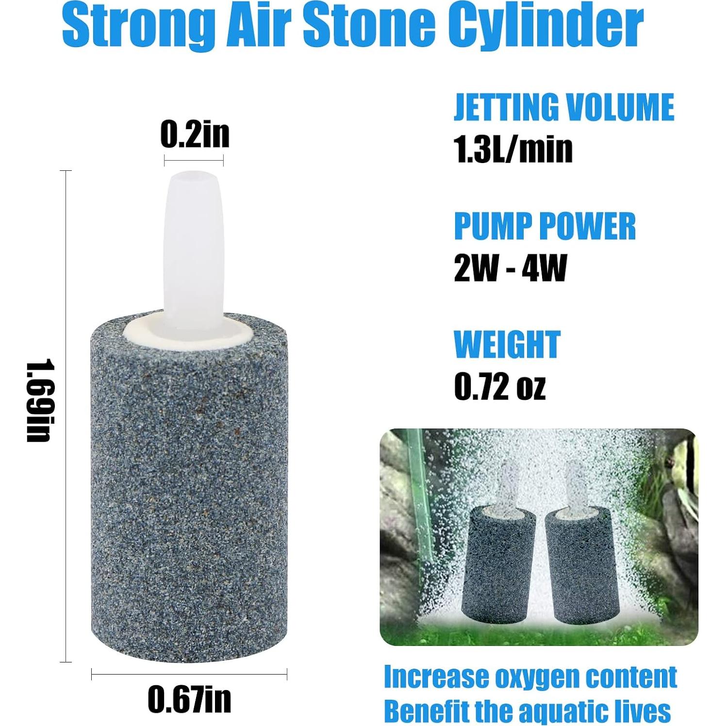 Difusor de burbujas Teqooza 2x3cm para acuario, paquete de 5