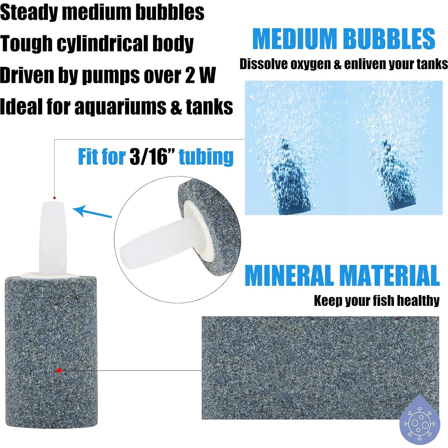 Difusor de burbujas Teqooza 2x3cm para acuario, paquete de 5